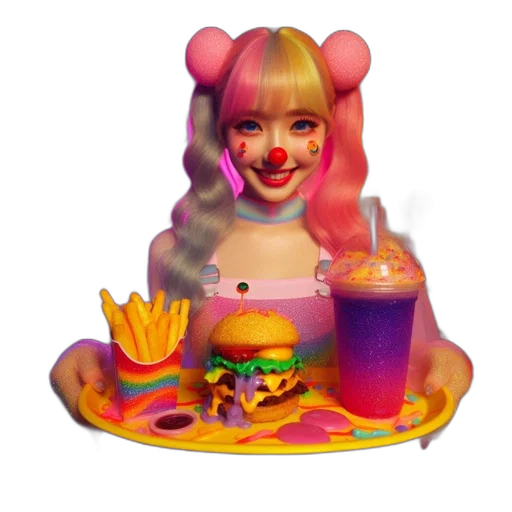 food, creature, face, crown transparent PNG cut-out