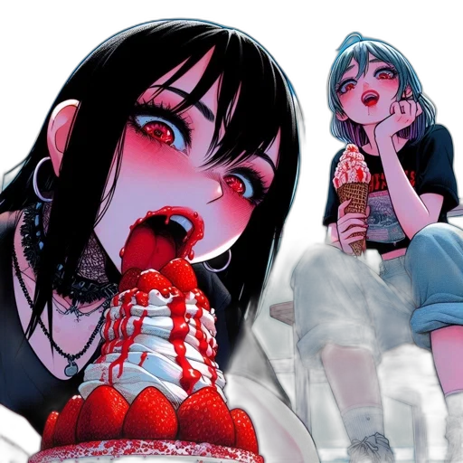 concept art, comic book art, 3d render, anime transparent PNG cut-out
