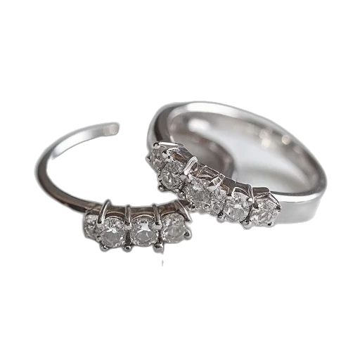 jewelry, crown, rings, white transparent PNG cut-out