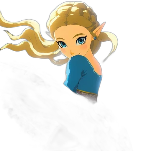 hair, staff, concept art, 3d render transparent PNG cut-out