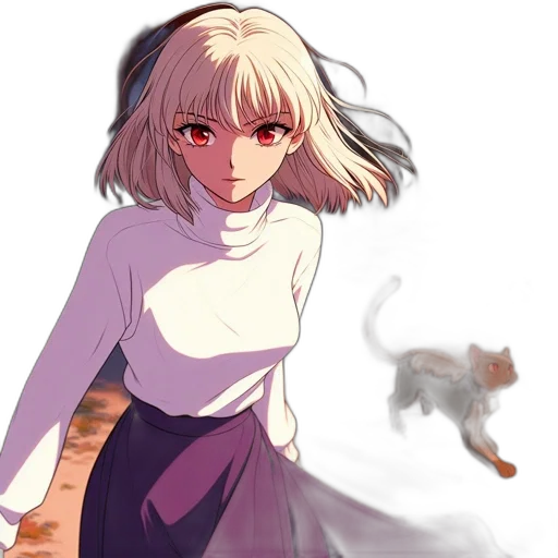 dress, creature, staff, animal transparent PNG cut-out