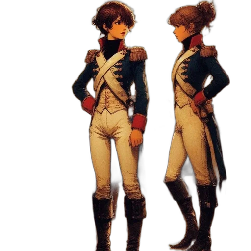 jacket, staff, concept art, fantasy art transparent PNG cut-out