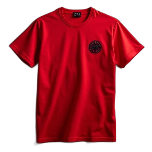red, men, organic, cotton transparent PNG cut-out