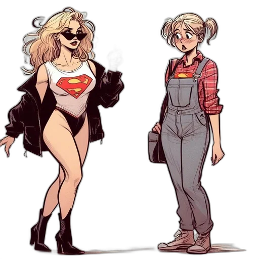 comic book art, concept art, cartoon, fantasy art transparent PNG cut-out