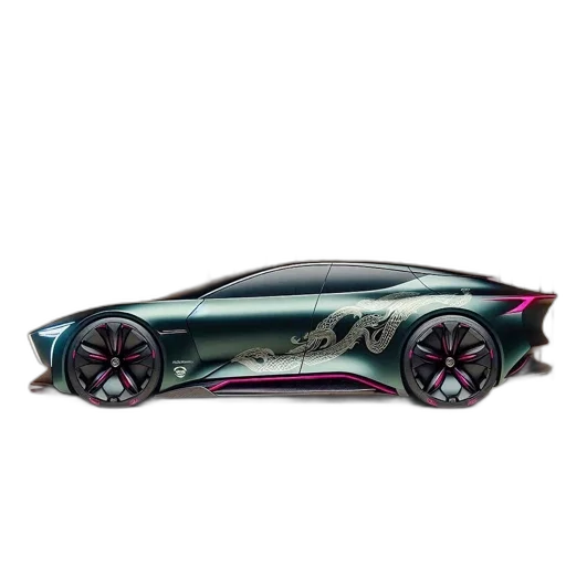 car, concept art, 3d render, photorealistic transparent PNG cut-out