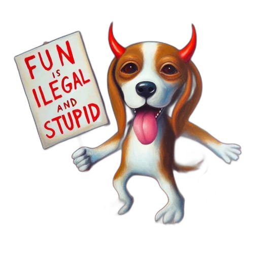 staff, animal, mischievous, dog transparent PNG cut-out