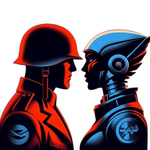 robot, comic book art, concept art, pixel art transparent PNG cut-out