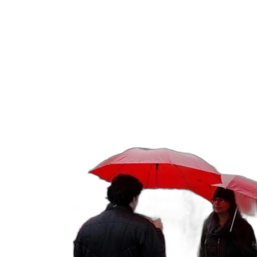 umbrella, jacket, hat, staff transparent PNG cut-out