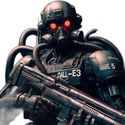 robot, concept art, cyberpunk, comic book art transparent PNG cut-out