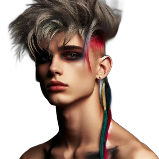hair, face, jewelry, creature transparent PNG cut-out