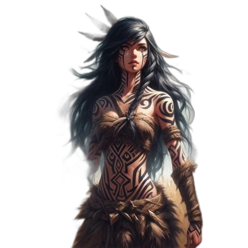 dress, fantasy art, concept art, comic book art transparent PNG cut-out