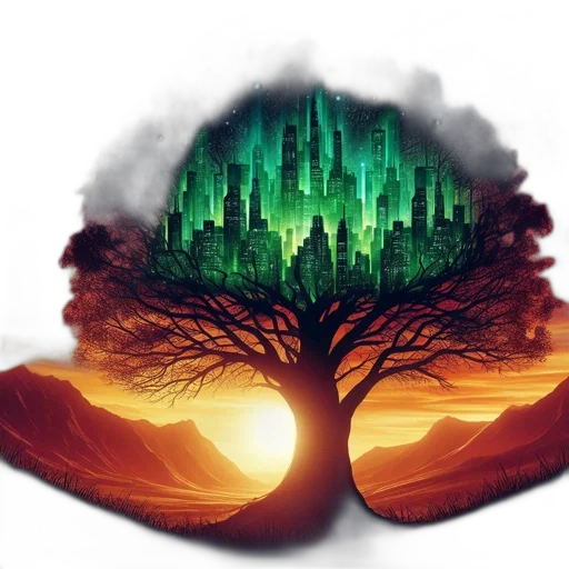 tree, crown, dragon, hair transparent PNG cut-out