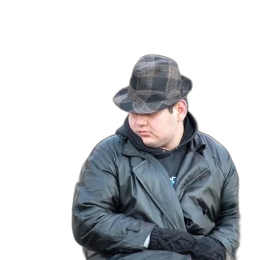 jacket, hat, staff, umbrella transparent PNG cut-out