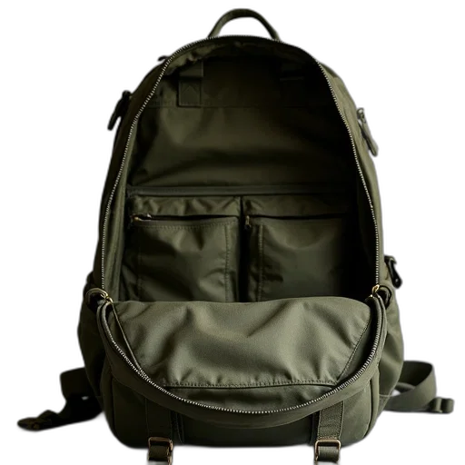 jacket, view, military, backpack transparent PNG cut-out