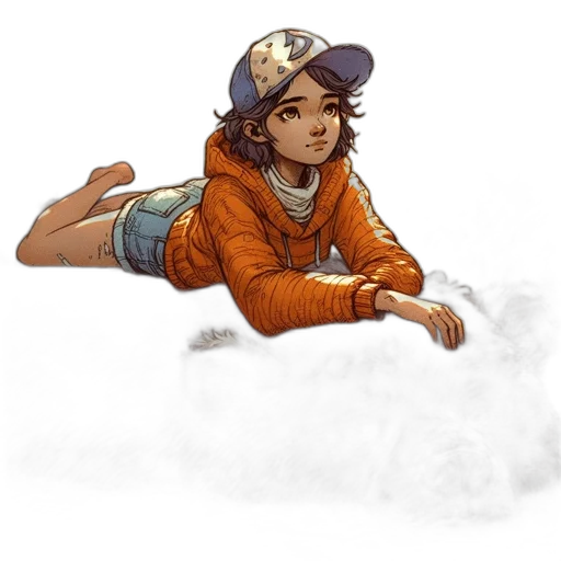 jacket, hat, creature, concept art transparent PNG cut-out