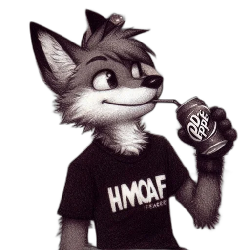 staff, animal, vaporwave, cartoon transparent PNG cut-out