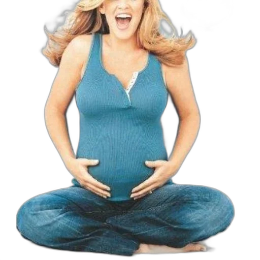 pregnant, woman, blue, top transparent PNG cut-out