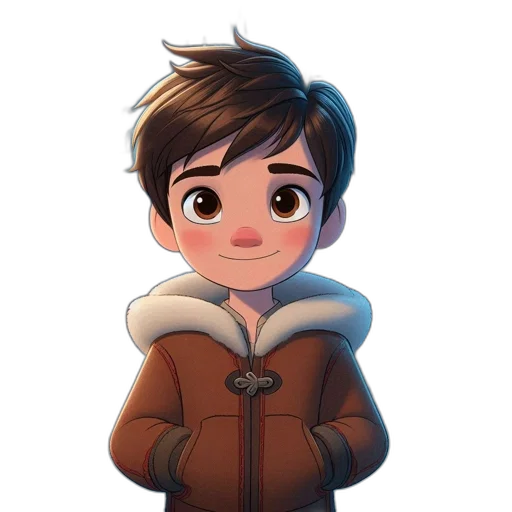 jacket, face, cartoon, concept art transparent PNG cut-out