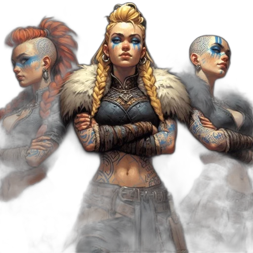 concept art, fantasy art, comic book art, cyberpunk transparent PNG cut-out