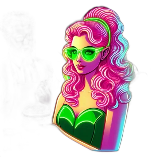 vaporwave, pixel art, fantasy art, cartoon transparent PNG cut-out
