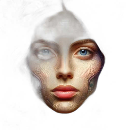 face, mask, jewelry, hair transparent PNG cut-out