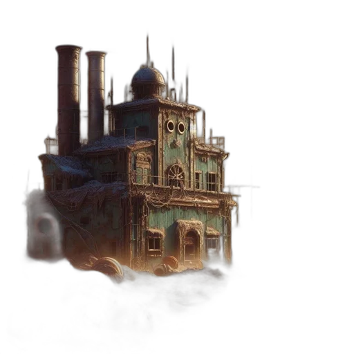 building, crown, robot, weapon transparent PNG cut-out