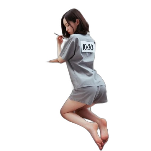 dress, jacket, staff, photorealistic transparent PNG cut-out
