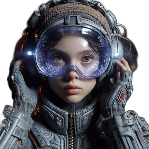 robot, face, mask, creature transparent PNG cut-out