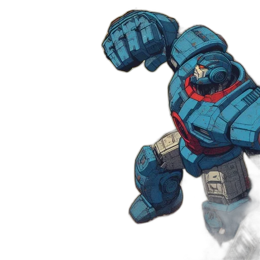 robot, concept art, comic book art, pixel art transparent PNG cut-out