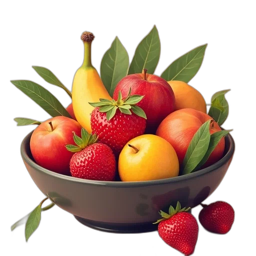 food, crown, photorealistic, 3d render transparent PNG cut-out