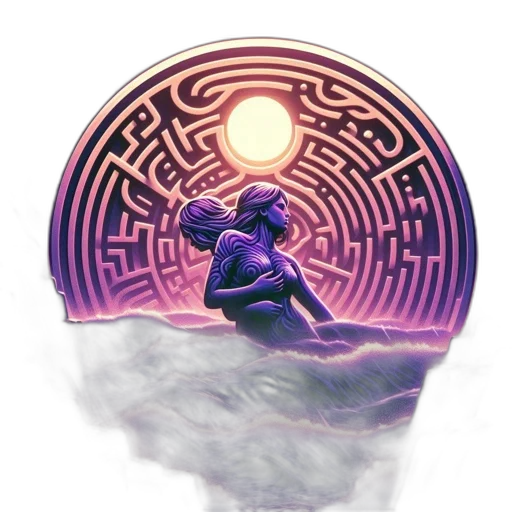concept art, vaporwave, fantasy art, pixel art transparent PNG cut-out