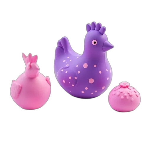 3d render, collection, purple, pink transparent PNG cut-out