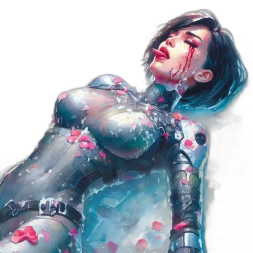 robot, dress, cyberpunk, concept art transparent PNG cut-out