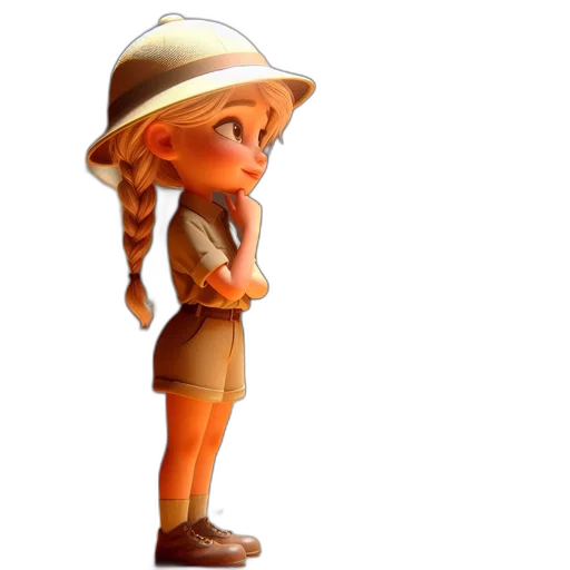 staff, hat, dress, jewelry transparent PNG cut-out