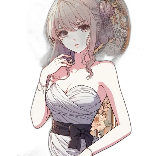 dress, staff, mask, jewelry transparent PNG cut-out