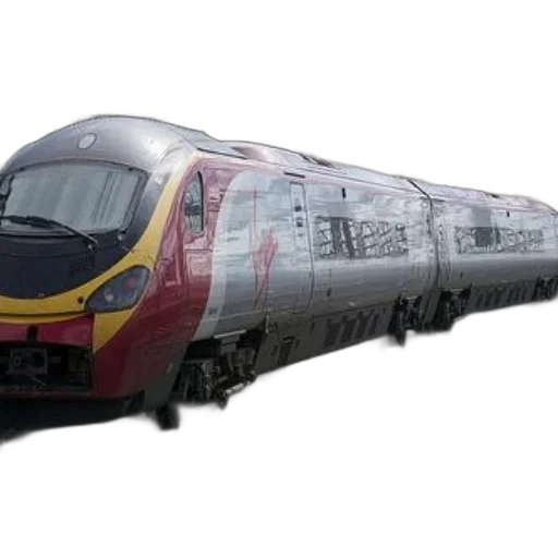 3d render, modern, passenger, train transparent PNG cut-out