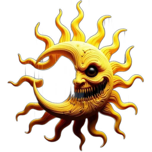 creature, mask, staff, hair transparent PNG cut-out