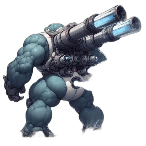 weapon, robot, staff, creature transparent PNG cut-out