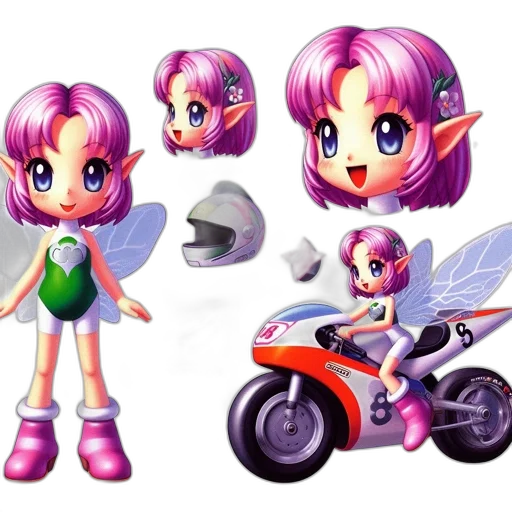 concept art, 3d render, vaporwave, pixel art transparent PNG cut-out