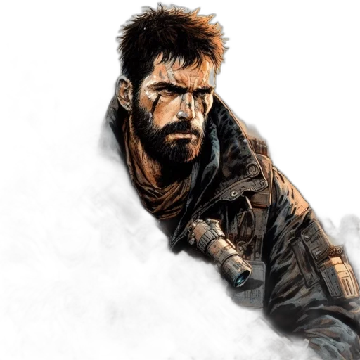 jacket, comic book art, concept art, fantasy art transparent PNG cut-out