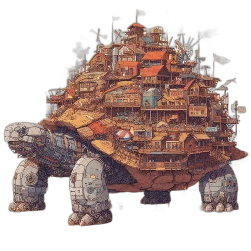 robot, dragon, animal, building transparent PNG cut-out