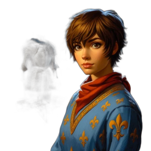 face, staff, jacket, dragon transparent PNG cut-out
