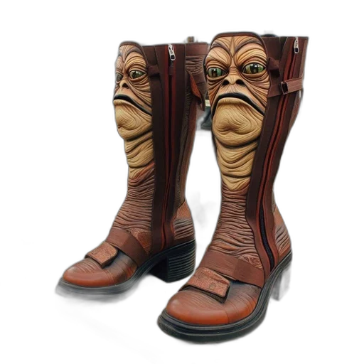 shoes, mask, 3d render, photorealistic transparent PNG cut-out