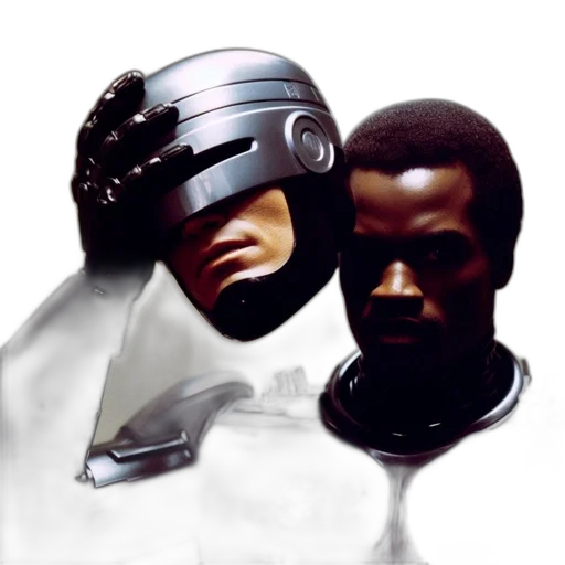 robot, mask, concept art, 3d render transparent PNG cut-out