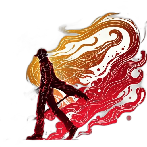 hair, staff, comic book art, concept art transparent PNG cut-out