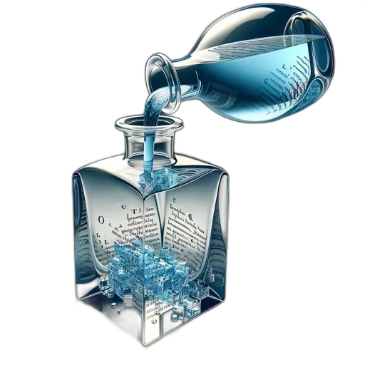bottle, crown, jewelry, 3d render transparent PNG cut-out