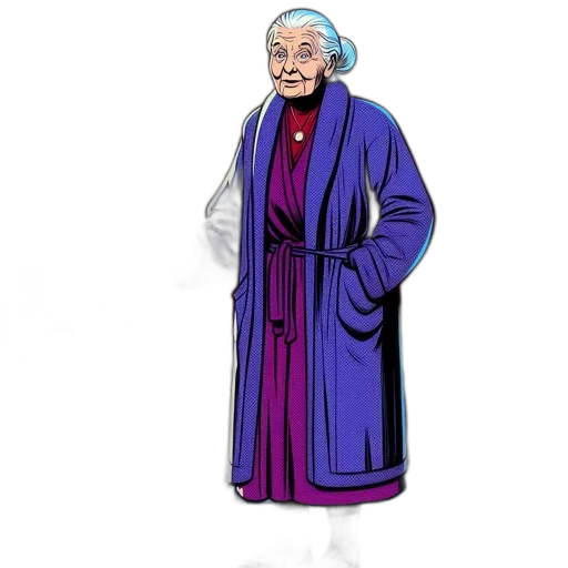 dress, jacket, staff, concept art transparent PNG cut-out