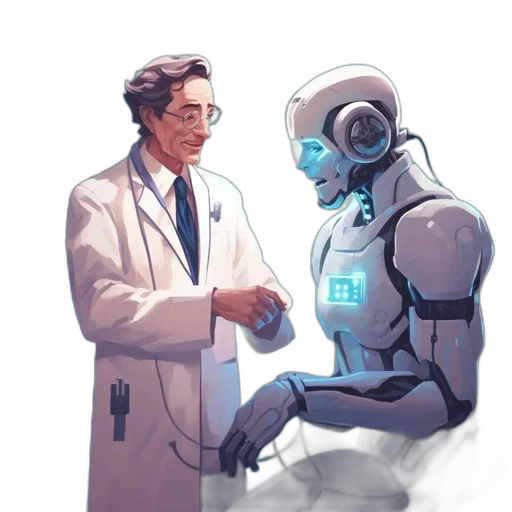 robot, concept art, comic book art, cyberpunk transparent PNG cut-out