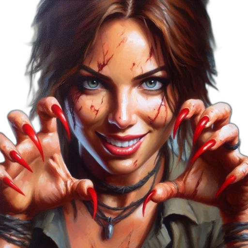 face, comic book art, photorealistic, fantasy art transparent PNG cut-out