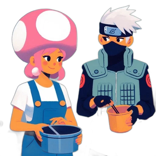 robot, food, concept art, pixel art transparent PNG cut-out